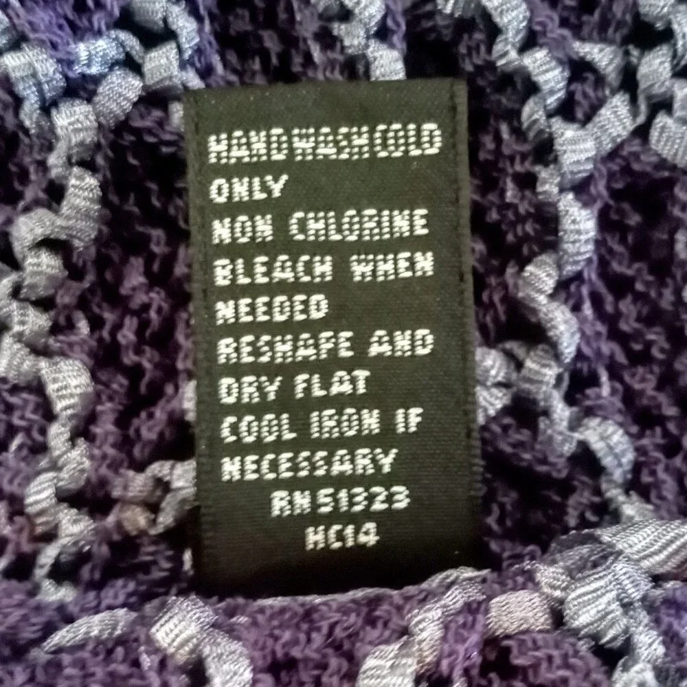 Vintage Josephine Chaus Purple Knit Sleeveless Sweater